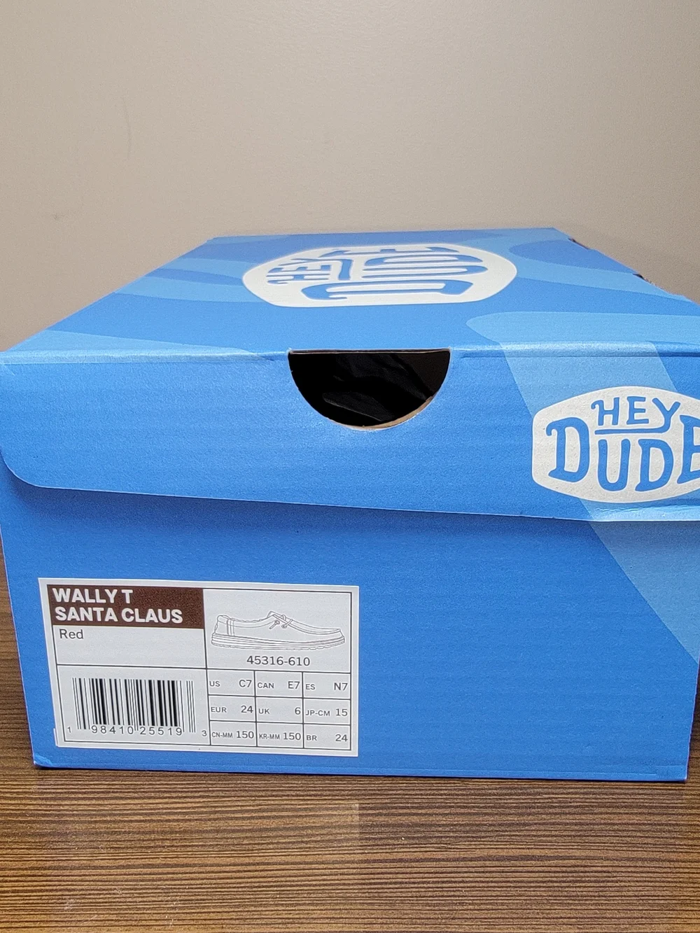 Hey Dude Wally Santa Claus  Fleece-Lined Loafers - Size 7 Toddler